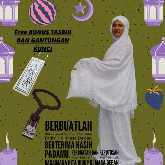 MURAH BERKUALITAS - Mukenah Rukuh Mewah Setelan Katun jepang Premium Renda Dewasa Jumbo
