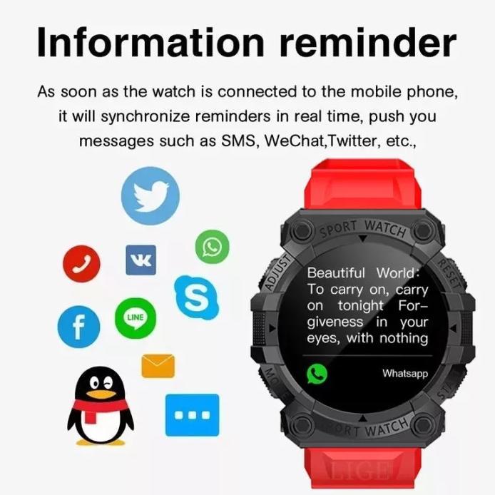 Jam Tangan Hp Pintar Android Digital Smartwatch Fd68 Imo Anak Pria Wanita Dewasa Sport Bluetooth Not