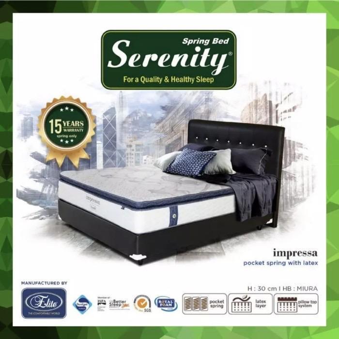 Kasur Springbed Elite Serenity Impressa Pocket Latex Matras Serenity