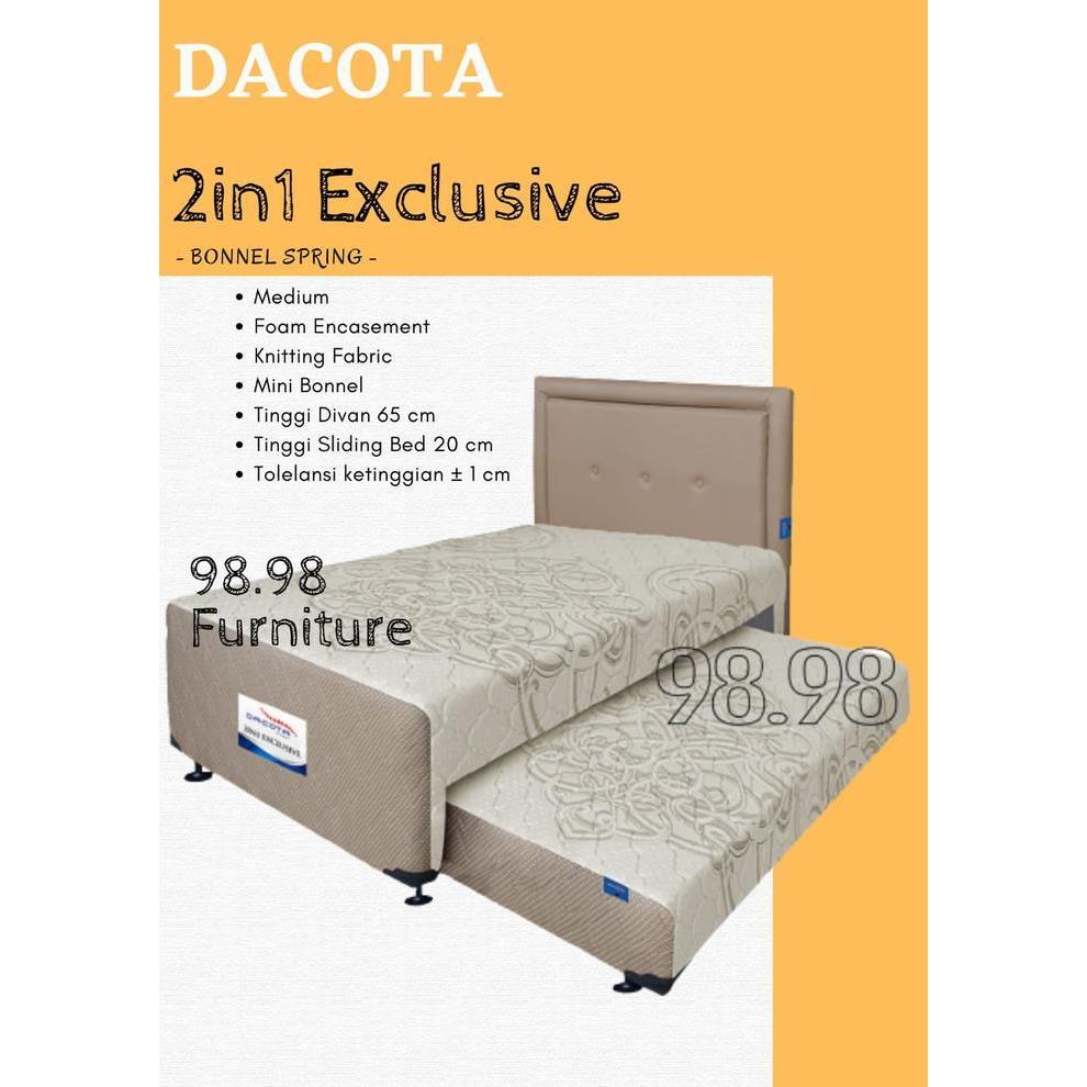 DACOTA Bed Dorong Springbed Exlusive Anak 2 in 1 Ukuran 4 Kaki - Medan