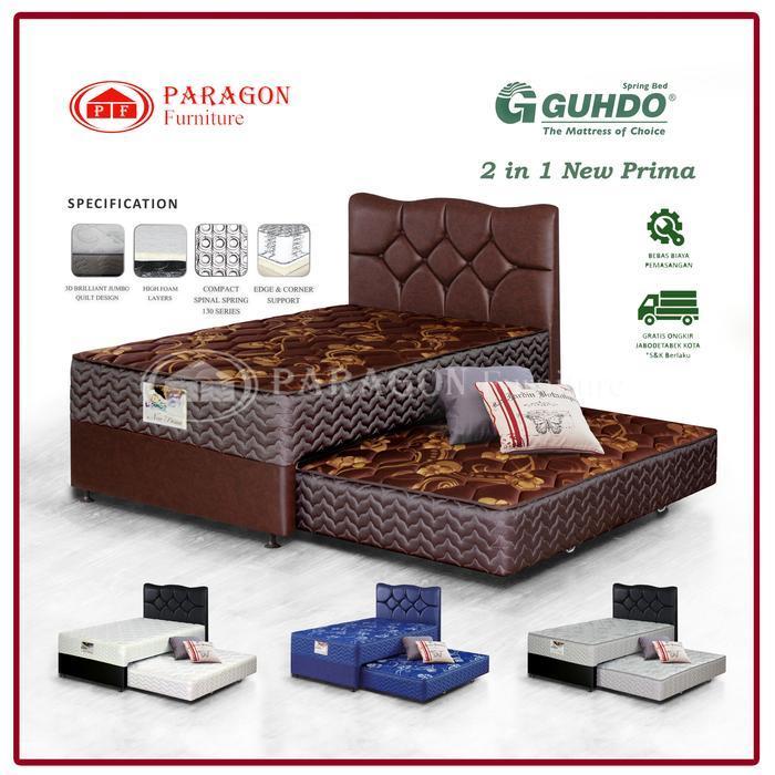 Guhdo Spring bed 2in1 New Prima 90 100 120 140 160 180x200 HB Lavela set - Kasur springbed Sorong