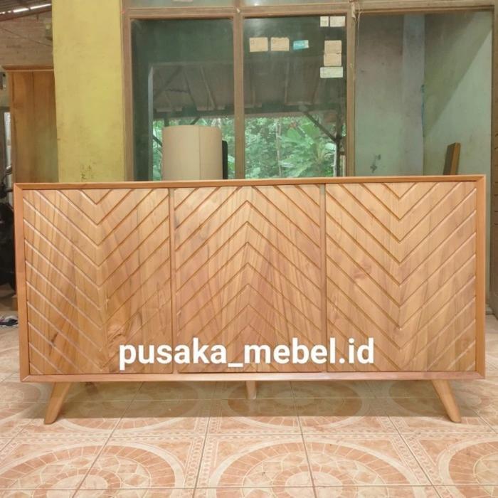 meja tv minimalis kayu jati, cabinet tv kayu, meja rak tv minimalis