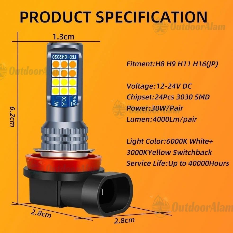 Grade Ori Lampu Led Mobil  Foglamp Led Mobil 2Pcs Lampu Led Mobil H4 Super Terang Lampu Led Putih H1