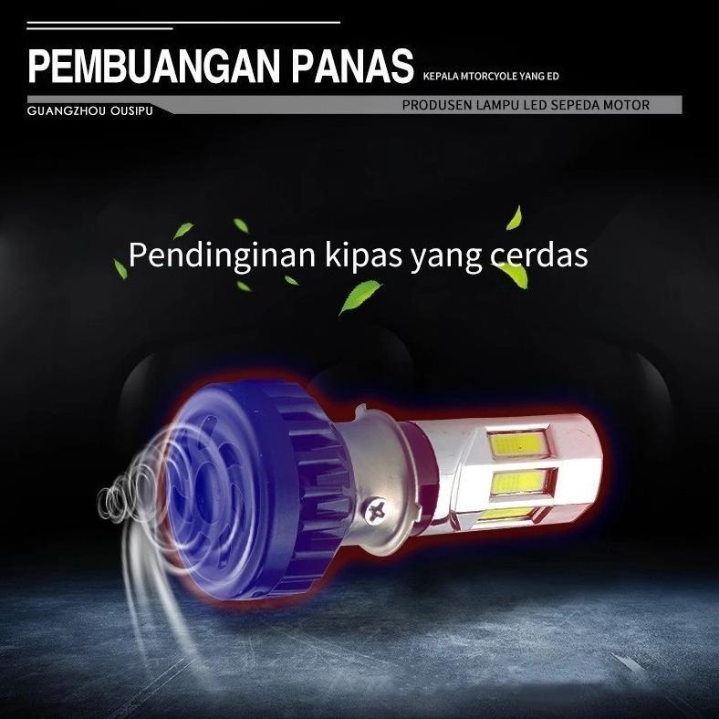 Grade Ori Lampu Led 6 Sisi Lampu Led Rtd 3 Sisi 100% Original Garansi Ac Dc + Kipas Bohlam Dop Lampu