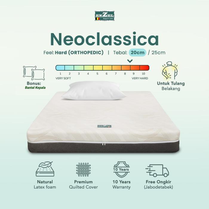 Kasur Full Latex Enzel Neoclassica ukuran 90x200cm - 200x200cm - Kasur Orthopedic - Kasur Latex Orth