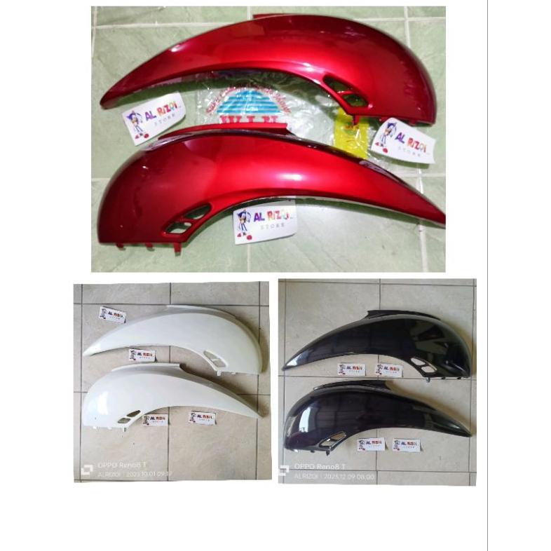 Promo  Merek Win/Vr Cover Body Belakang Scoopy Old Karbu Putih Harga Sepasang