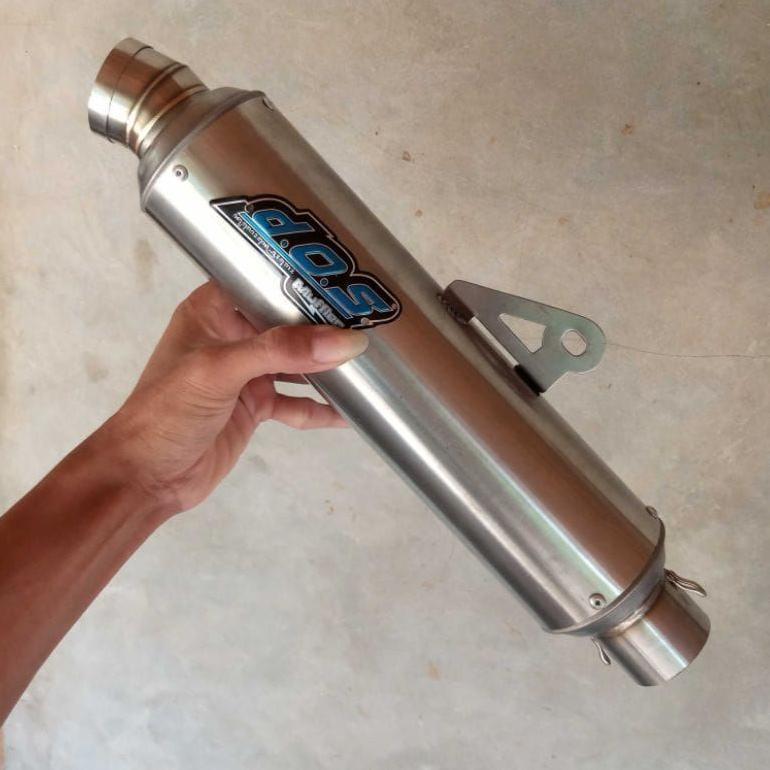 Limited Slincer Knalpot Racing Dos Bulat Jenong 30Cm Inlet 50Mm