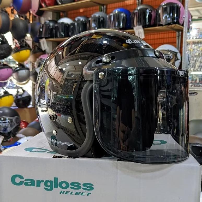 Viral  Helm Bogo Cargloss Premium + Kaca Datar Injak