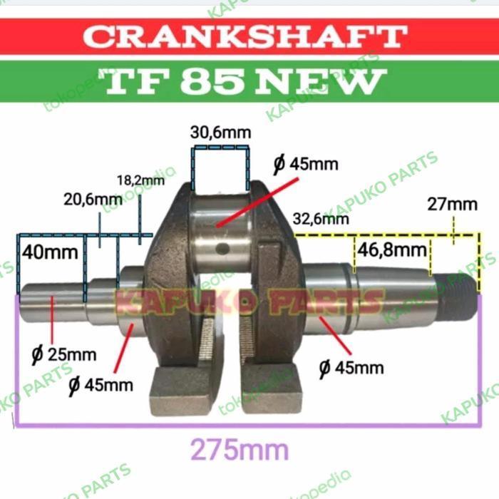 TF 85 MLY CRANKSHAFT UNTUK MESIN DIESEL YANMAR 8.5 PK