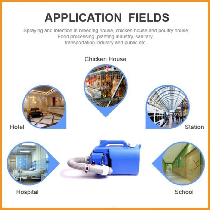 Mesin Fogging Uap Kabut Disinfektan Ulv Cold Fog Machine Fortable