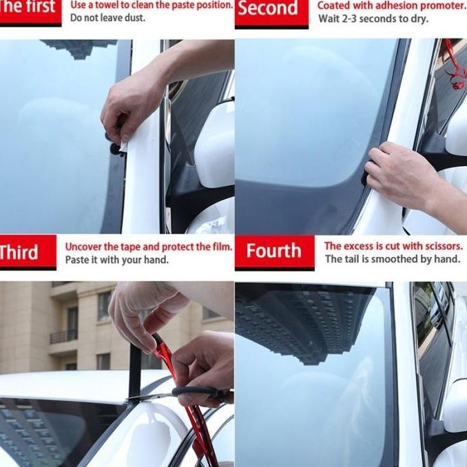 200cm Karet Kaca Mobil Strip/Segel Karet Mobil/Karet List Kaca Mobil
