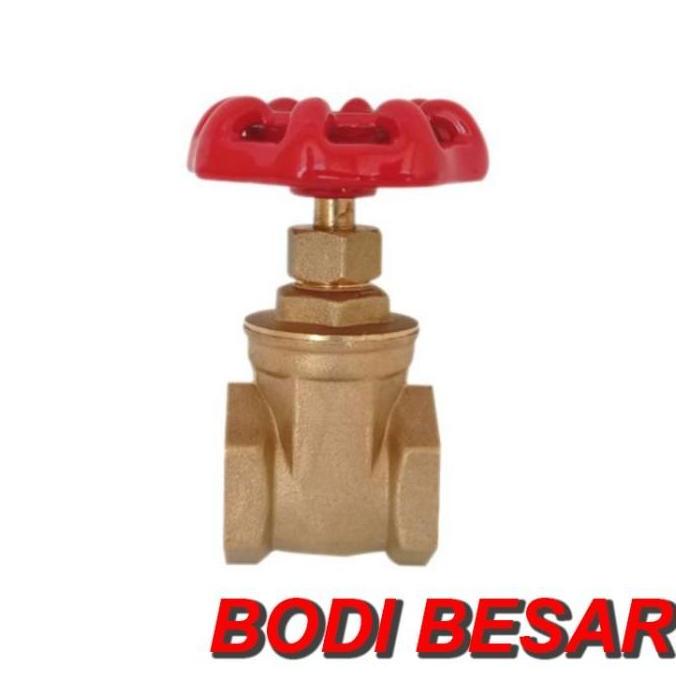Stop Kran 1/2 inch Kuningan FLO Gate Valve 1/2 dim