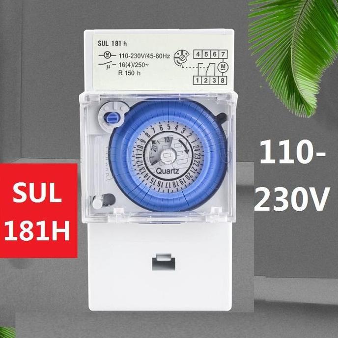Timer Analog SUL181H Switch Switcher 24 Jam/H Panel Lampu Otoma
