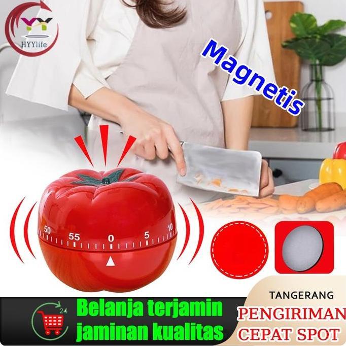Timer Masak Kitchen Timer Alarm Masak Kitchen Alarm Mekanik - Tomat