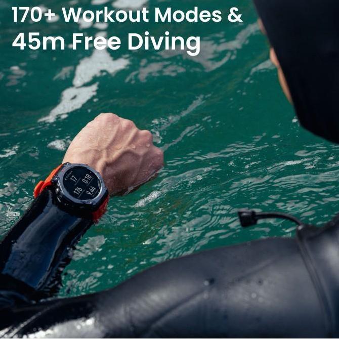Amazfit Official T-Rex 3 48mm Smartwatch 1.5" AMOLED Screen GPS SpO2 10 ATM Waterproof Jam Tangan Di