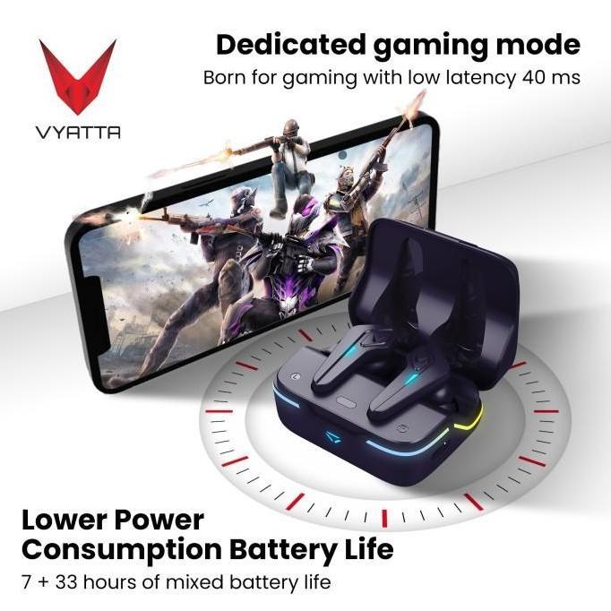 VYATTA AIRBOOM NITRO ALPHA TWS BLUETOOTH HEADSET EARPHONE GAMING G