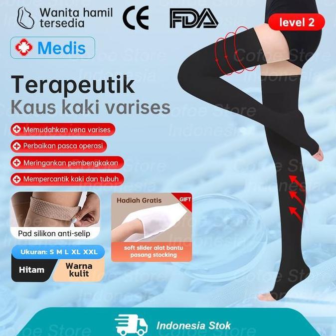 Stocking Varises ccl 2 Medical Compression Kaos Kaki Bengkak Diabetes Stoking Kompresi Kesehatan