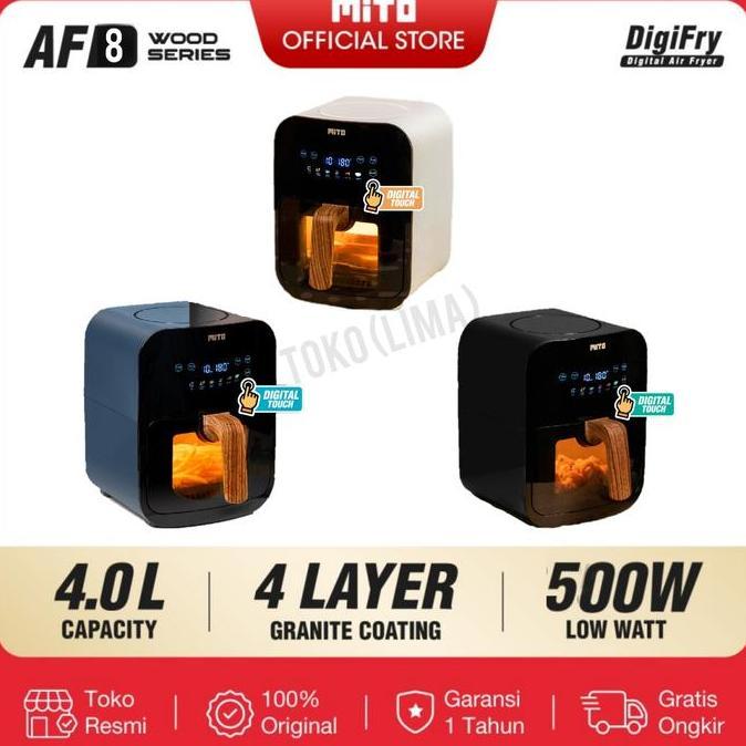 Air Fryer Mito AF 8 Transparan Low Watt Airfryer Mitochiba AF8 Crystal