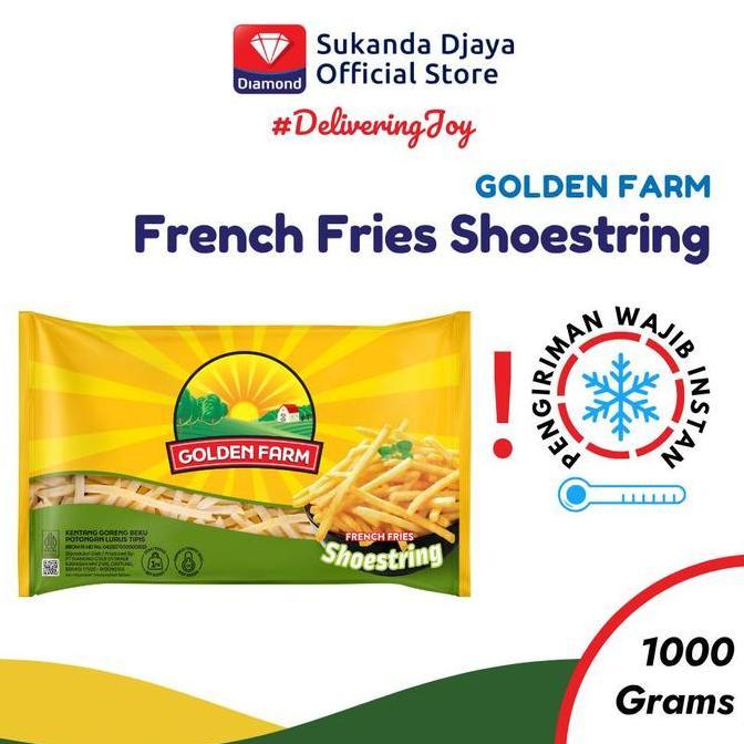Golden Farm Kentang Beku French Fries Frozen Shoestring 1 Kg