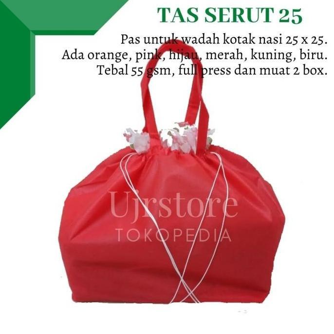 TAS SERUT BOX NASI/ SNACK UKURAN 25 X 25