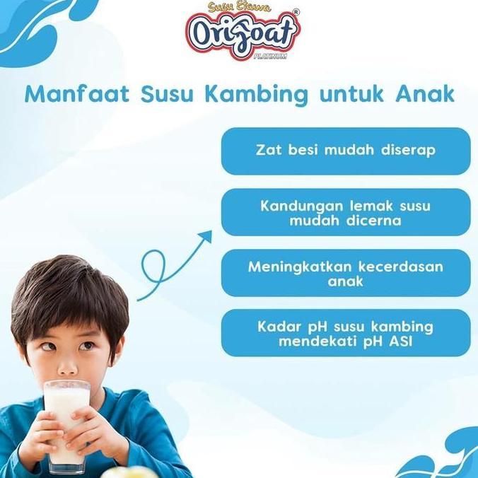 Susu kambing Etawa bubuk origoat platinum tinggi kalsium 250 gr-vanila