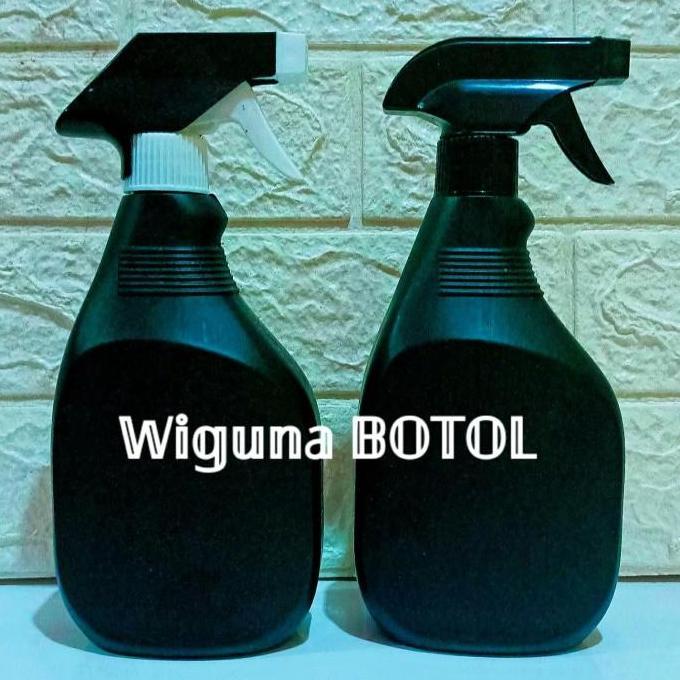 Botol Spray 500 ML Hitam / Botol HDPE 500ml Spray Kispray Hitam