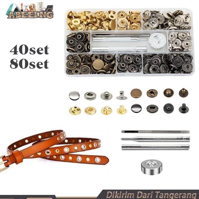 KASDIUM Set Pasang Kancing Jepret Alat Kancing Jepret Untuk Tas Dompet Pakaian