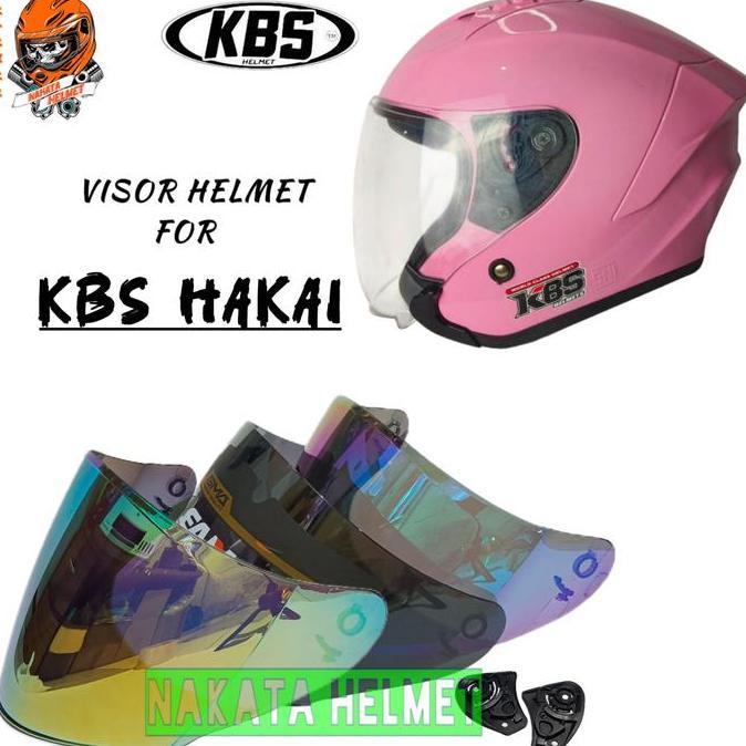 Kaca helm KBS HAKAI flat visor helmet kbs hakai bening hitam red gold blue
