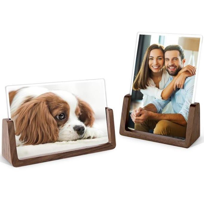 BRAVECOU Standing Menu Holder Wood Sign Holder Stand Menu Meja A4 Stand Display Menu Stand Menu Berd