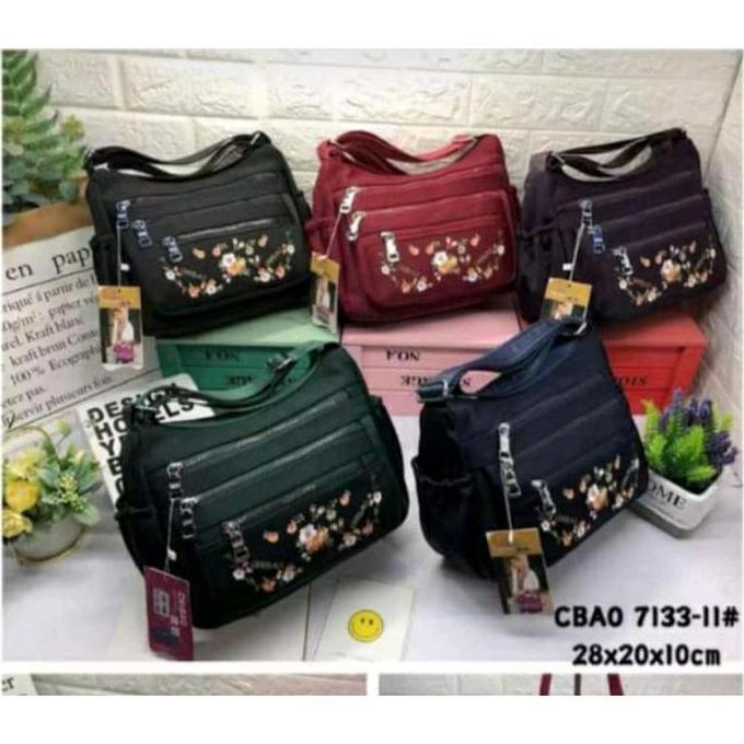 Tas selempang wanita chibao ory import 7133 motif bunga