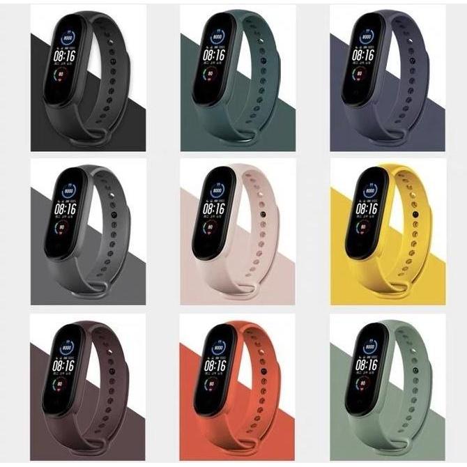 Strap Xiaomi Mi Band 6 5 4 3 Tali Pengganti Xiaomi Mi Band 6 5 Polos