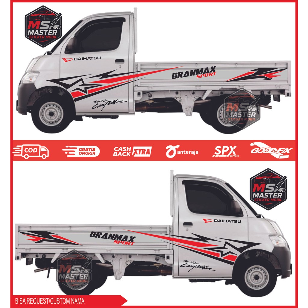 Stiker Cutting Mobil Pickup Grandmax Stiker Striping List Grandmax Stiker Variasi Daihatsu Grandmax