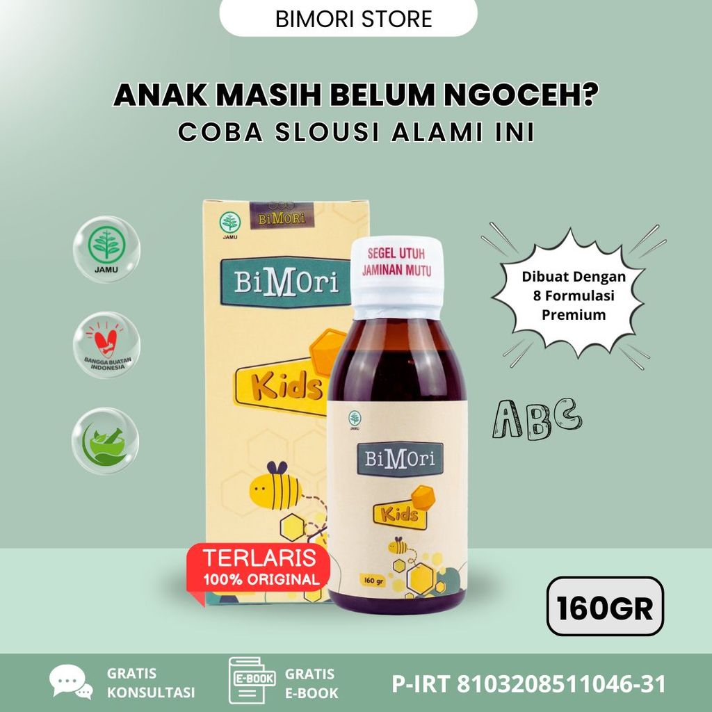 Bimori Kids Vitamin Anak Cepat Bicara | Nutrisi Otak Anak |  Atasi Speech Delay | Obat Lancar Bicara
