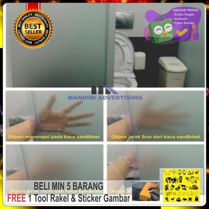 stiker kaca sandblast/stiker kaca es/stiker buram Lebar 150cm