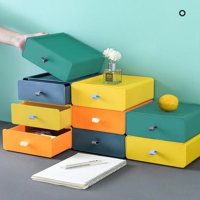 Kotak Laci Susun Mini Serbaguna Penyimpanan Storage Kotak Laci Mini