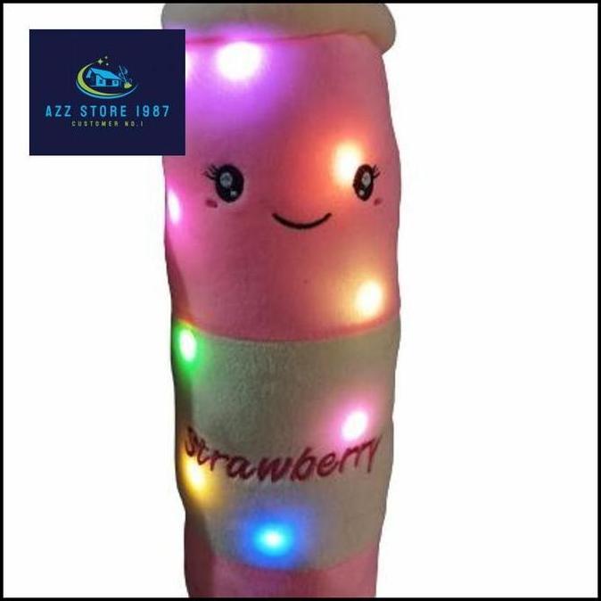 boneka guling boba led/guling boba terlaris 60 cm