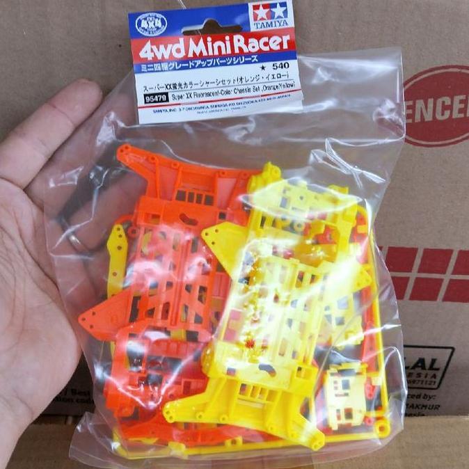 Tamiya 95479 Super Xx Flourescent Color Chassis Set Orange And Yellow