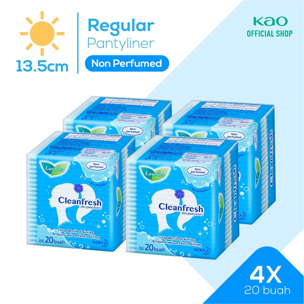 Laurier Cleanfresh Pantyliner Keputihan Breathable Non Perfumed -Tetap Bersih & Ekstra Kering Isi 40