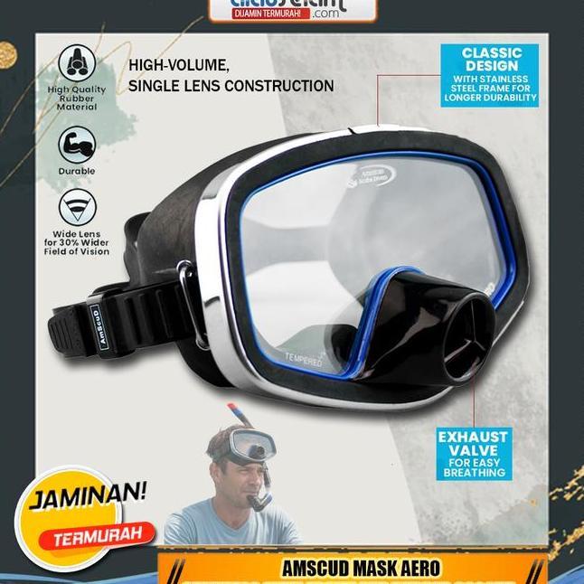 Amscud Mask Aero Kacamata Selam Kacamata Snorkling Masker Selam