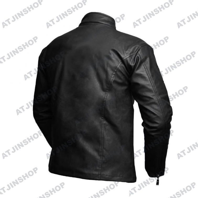 Original [Ready Size Jumbo] Jaket Kulit Motor Pria Anti Air Dan Angin Model Banker Racing / Jaket To