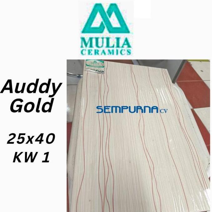 Keramik ubin dinding tembok lantai kilap 3D KW1 Mulia Auddy Gold Grigio glossy 25x40 3 dimensi motif