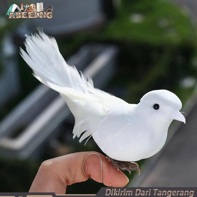 FKINAPE 12pcs/Box Burung Merpati Dekorasi Artificial Hiasan Burung Merpati
