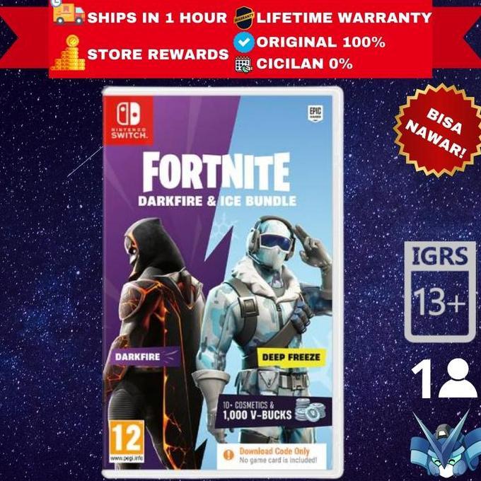 Switch Fortnite Darkfire & Ice Bundle / Fortnite Darkfire And Ice Bundle (Code in Box)