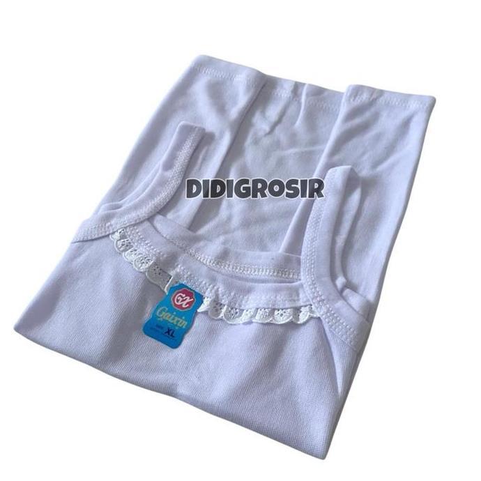 Ebijwaro- 1 Lusin Singlet Renda Putih Anak Perempuan Sd Smp Sma Katun Halus