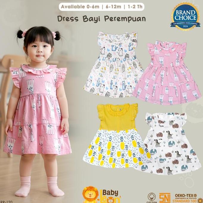 Ebijwaro- Baby Leon Dress Bayi Perempuan Baju Bayi Perempuan Baju Anak Perempuan Dress Anak Perempua
