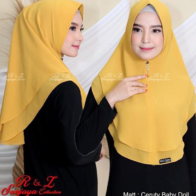 Vorgez- Khimar Ceruty 2 Layer Oval Mini/Khimar Sabrina 2 Layer/Kerudung Sabrina 2 Layer Oval Mini/Hi