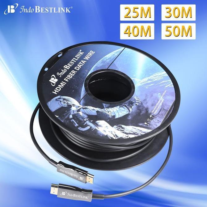 HARGA DISC - Kabel hdmi to hdmi optical 4k 25meter / kabel hdmi optic 25m 4k
