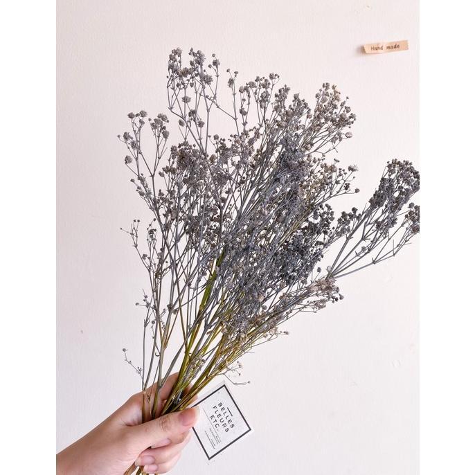 Monochrome Babybreath Dried Flower/ Bunga Kering Baby Breath Hitam Abu