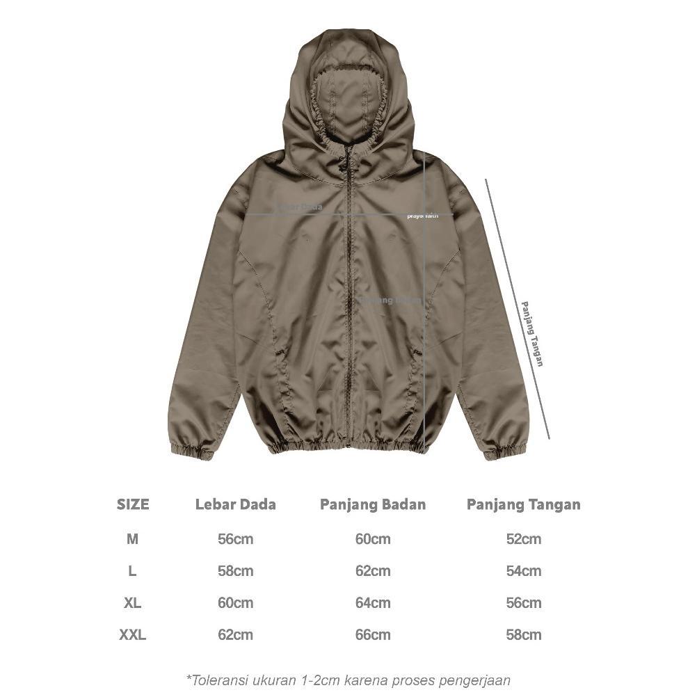 MURAH PRAYERFAITH - JACKET PARASUT PRIA WATERPROOF HOODIE JUMBO OUTDOOR KEREN