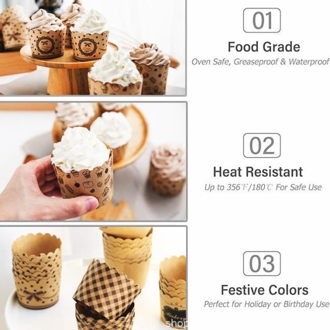 Paper Cup Cupcake Cup Muffin Kertas Cup Cake / Cake Muffin COKELAT